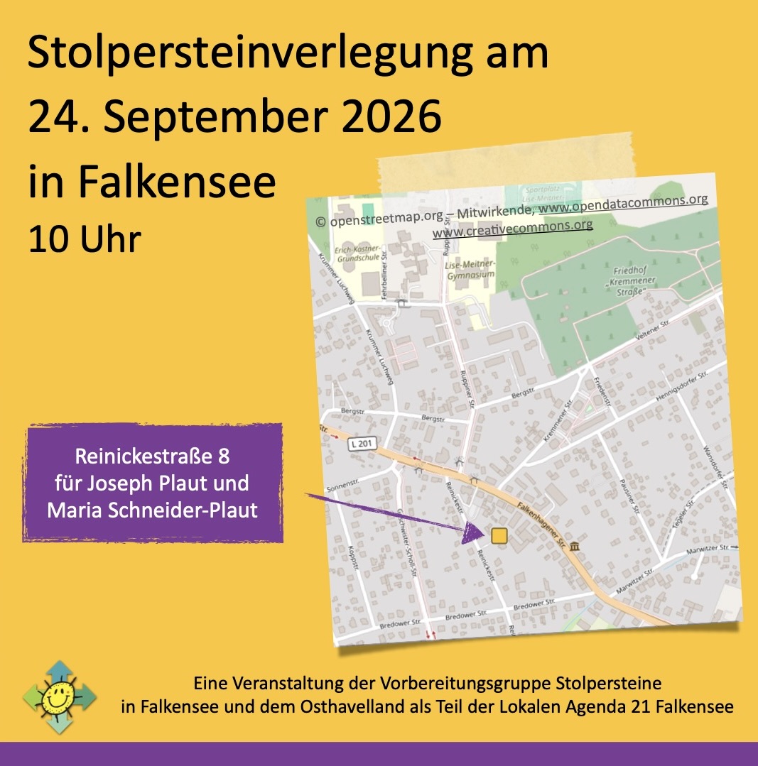 Stolpersteinverlegung in Falkensee